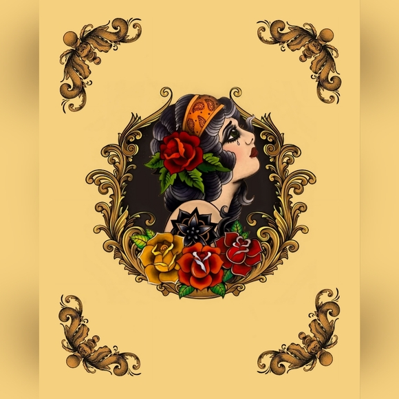 Beautiful Rare 1st Edition Framed Burlesque Lady Art Wall Art - Picture 3 of 5